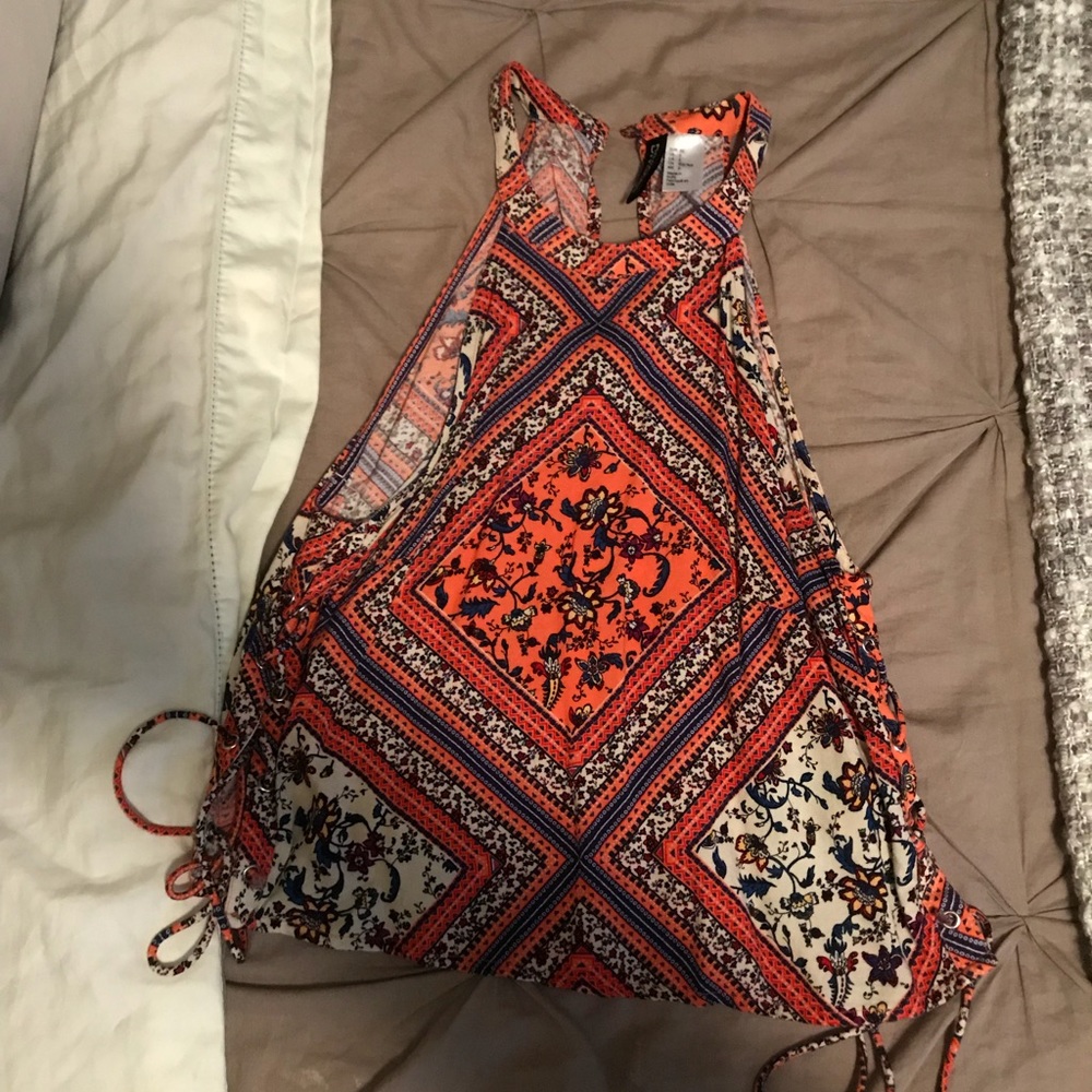 Multi colored halter tank